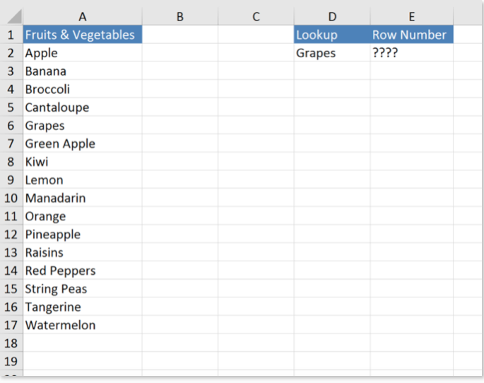 Match Excel