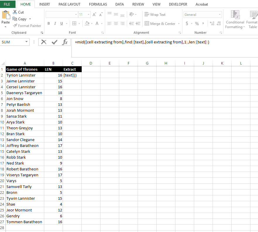 how-to-extract-first-last-nth-word-from-text-string-in-excel