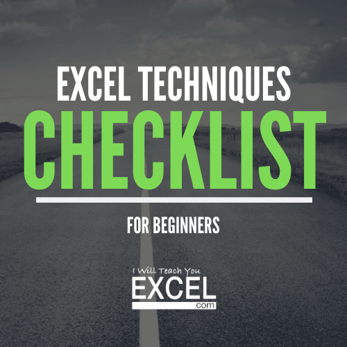 Free Excel Techniques Checklist For Beginners Download Thumbnail Image