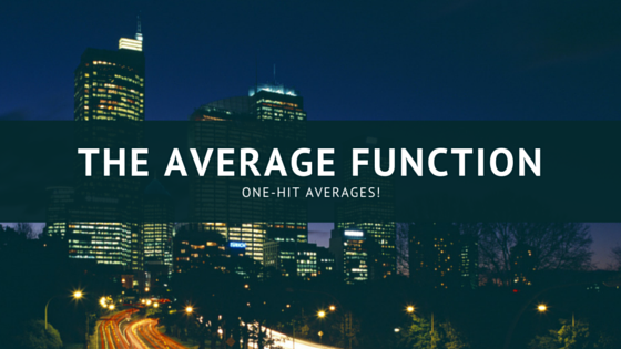 Excel Average Function