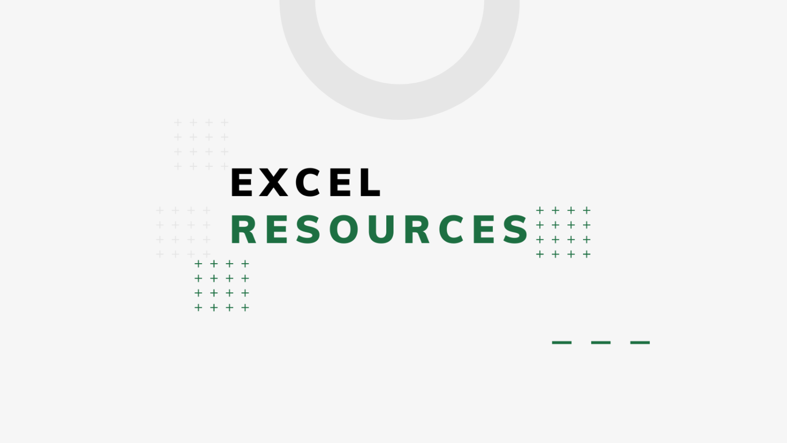 Excel-Resources - I Will Teach You Excel